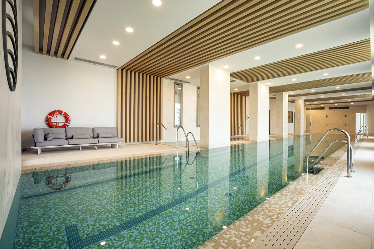 Heated indoor pool of the complex